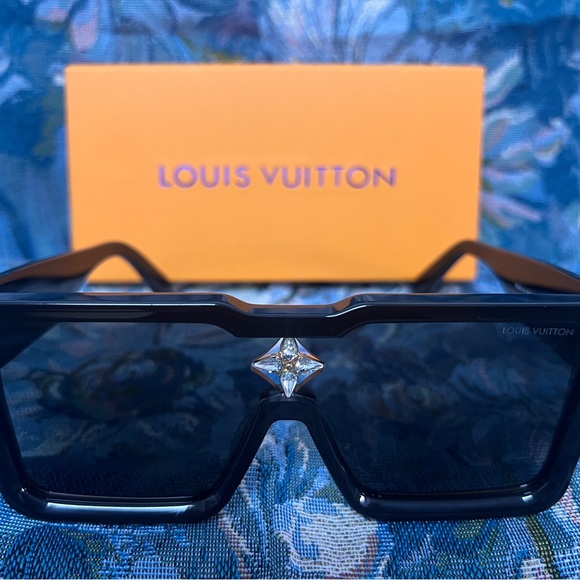 Louis Vuitton Accessories - Louis Vuitton Black Sunglasses with Crystal Detail